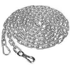 Heavy Duty Dog Chains for Outside, 15FT Stainless Steel Tie Out Cable with Sw...