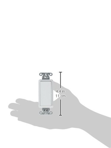 (5) Hubbell Wiring Device-Kellems Ds120w Wall Swtch, 1-Pole, 120/277V, 20A, Wht, - Picture 3 of 4