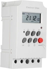 30A Digital Timer Switch Programmable Electronic Time Control AC 220V, White 