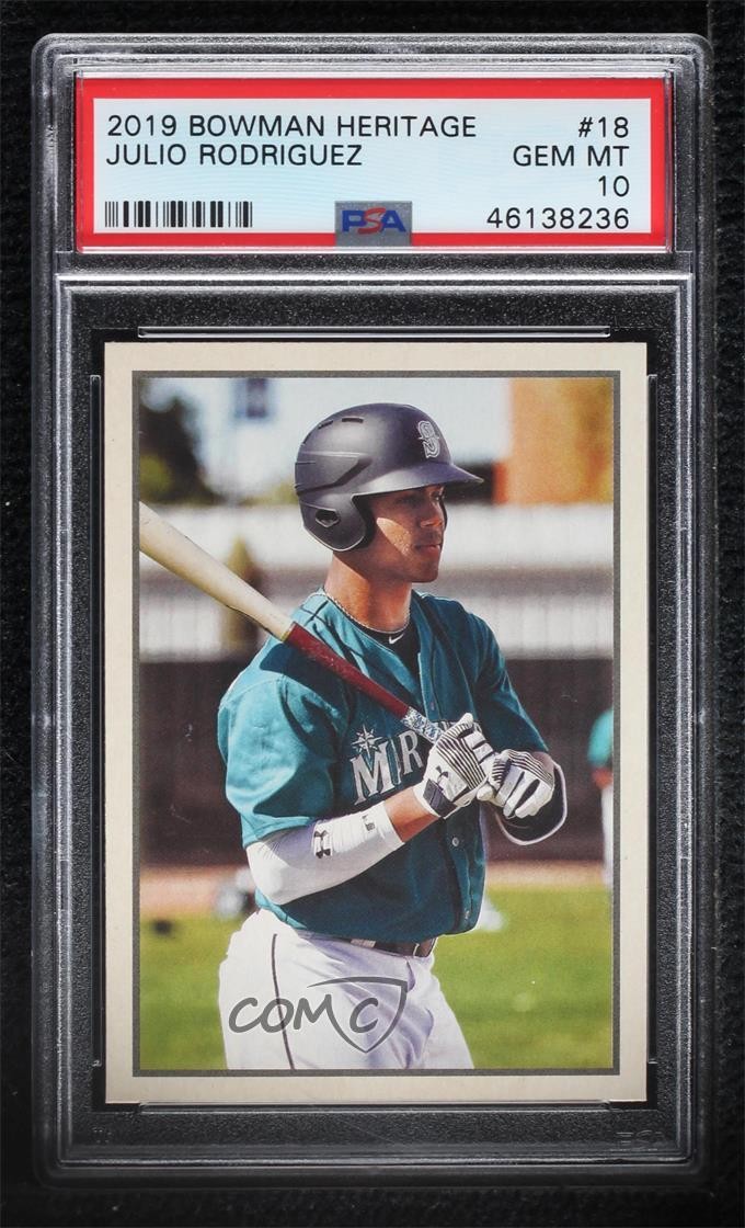 2019 Bowman Heritage Prospects Julio Rodriguez #53P-18 PSA 10 GEM MT 0fz3