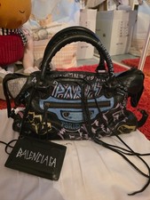 Balenciaga Black Graffiti City Bag - Medium Size - Rare!!