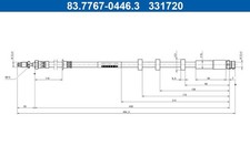 ATE 83.7767-0446.3 Bremsschlauch Vorne für VOLVO XC40 (536)