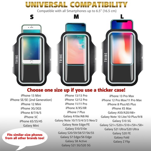 Water Resistant Cell Phone Armband Case Running Holder for iPhone Pro Max Plu... - Picture 5 of 7