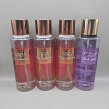 Lot 4 Victoria's Secret Fragrance Mist Perfume 8.4 Oz- 3x Heat, 1x Love Spell