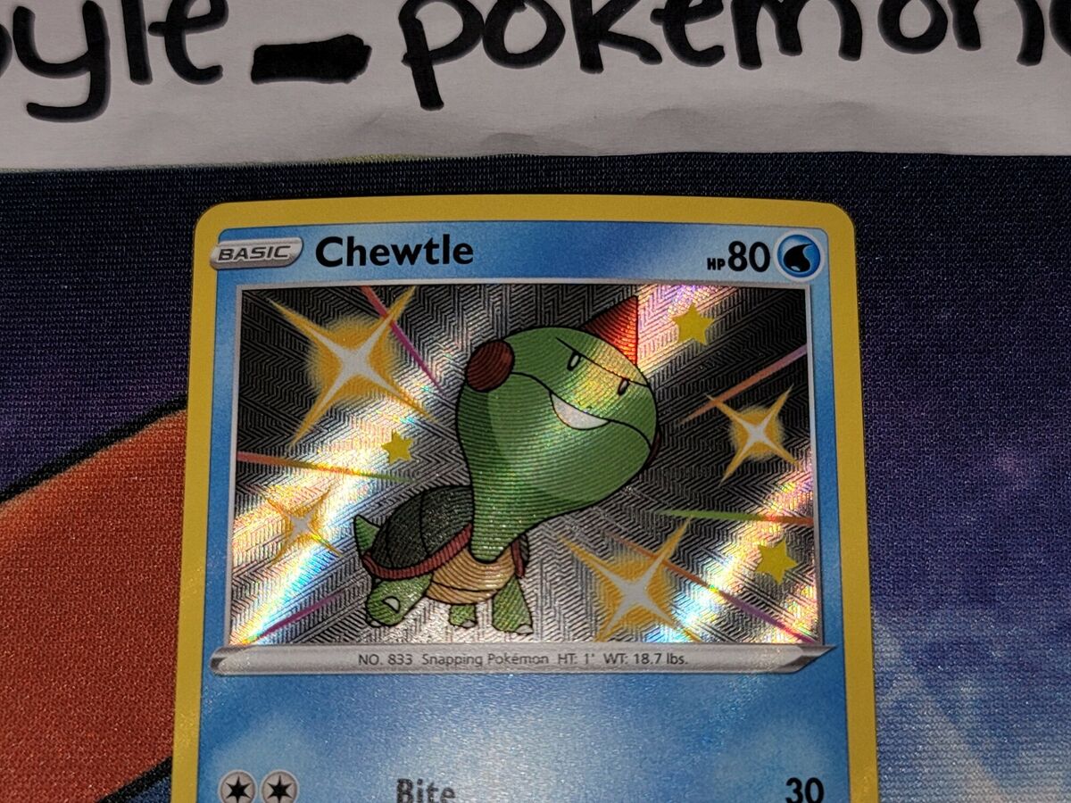 Chewtle Shiny Holo Rare BLEED ERROR Shining Fates Shiny Chewtle Shiny Holo Rare BLEED ERROR Shining Fates Shiny