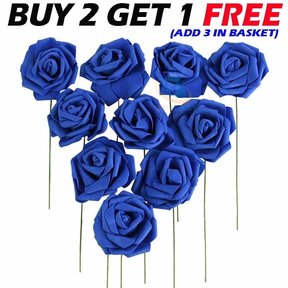 50Pcs Large 6CM Artificial Flowers Foam Rose Heads Wedding Party Decor