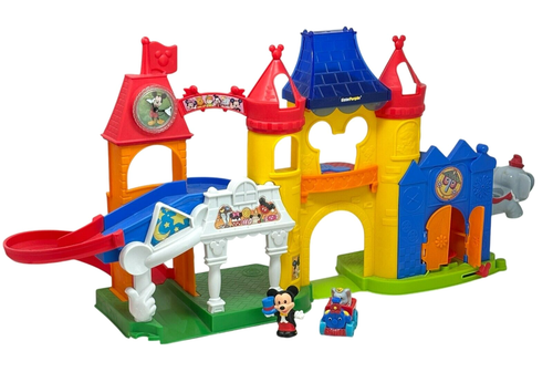 FISHER-PRICE Little People Magical Day At Disney Playset VIDEO Mickey Car Lights