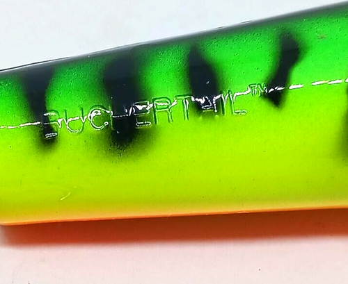 Bucher Dancin Raider, Fire Tiger, Top Water Musky Muskie Lure, 5" - Picture 5 of 9
