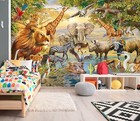 3D Gathered Animal R1007 Wallpaper Wall Mural Self-adhesive Removable Luna