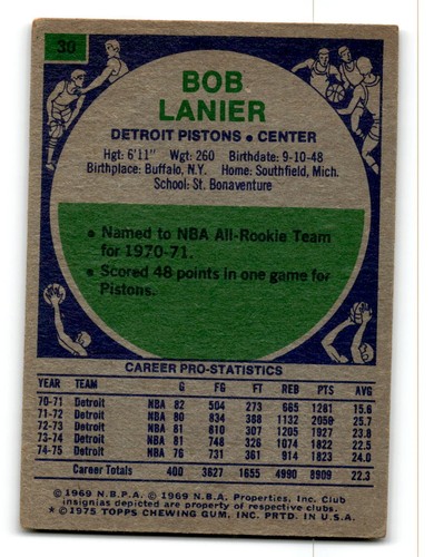 1975-76 Topps Basketball Poor to Good You Choose, Complete Your Set #1-330 - Bild 43 von 459