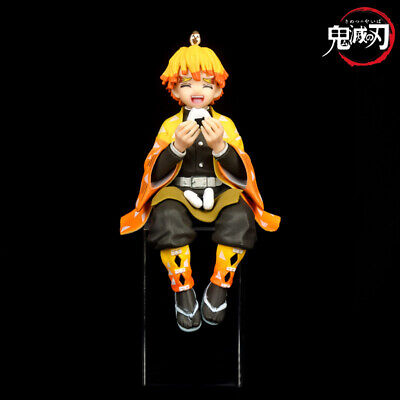 Naa Anime Demon Slayer Tanjirou Eat Rice Balls Cute Sitting Ver PVC Action  Figure Shinob Zenitsu