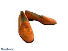 Pancaldi Women  s Leather Suede Slip-on Loafers,Sz 7.5AA Vintage Made In Italy