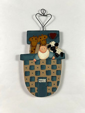 Noah Co. Noah's Ark Small Painted Wood Wall Hanging or Ornament 5" Tall