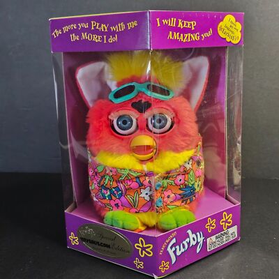 Toys R Us Hawaiian Furby, Sealed 1998 Limited Edition Hasbro Toy