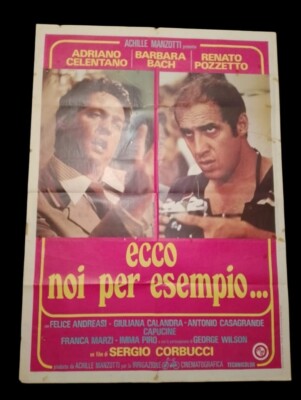 manifesto poster afiche 2F ECCO NOI PER ESEMPIO... CELENTANO POZZETTO 1977  A69