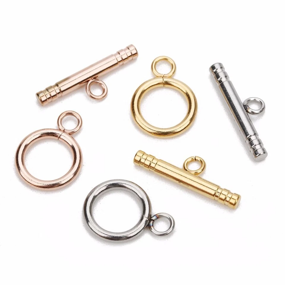 Stainless Steel OT Clasp Buckle Connectors DIY Bracelet Necklace Making 4Set/Lot - Image 3 of 4