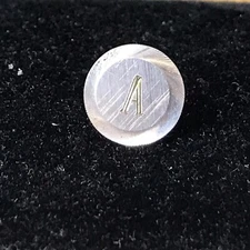 Vintage sterling silver letter A Tie Tack Tie Pin