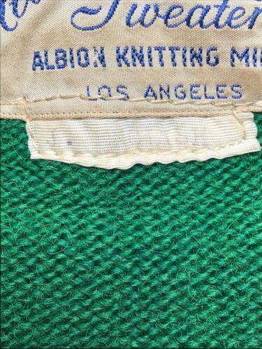 VTG Albion Award Sweater 1940’s Wool Varsity Letterman Patch “D46” DRY CLEANED - Picture 17 of 17