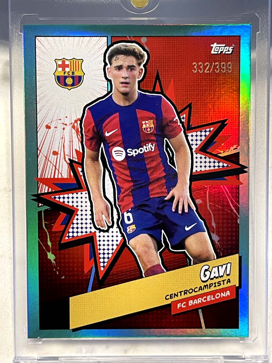 2023-24 Topps FC Barcelona Fan Set Gavi Aqua /399 Sp