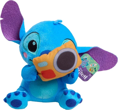 Disney Just Play Stitch  Small 7-inch Plush Stuffed Animal  W/Camera  Kids Toy