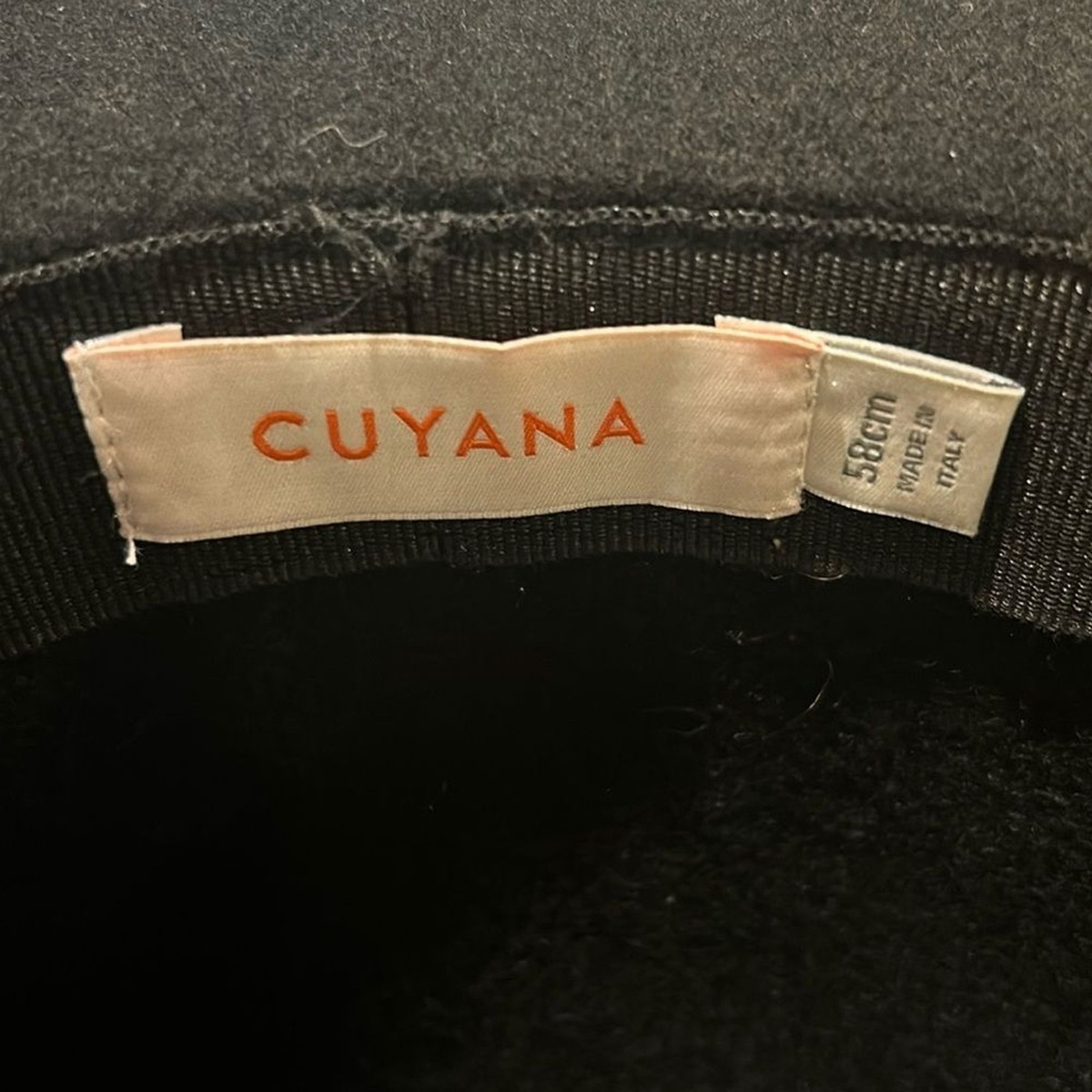 Cuyana Hat - Black Felted size 58 NWT Cuyana Straw Bolero Hat in Natural / Mango Size 57 main image 2