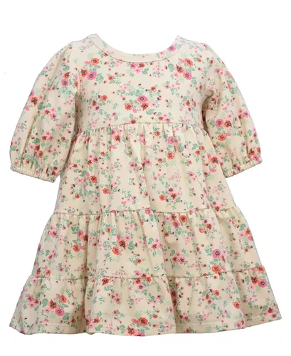 BONNIE JEAN Little Girls Three Quarter Sleeved Tiered Dress Ivory Size 6