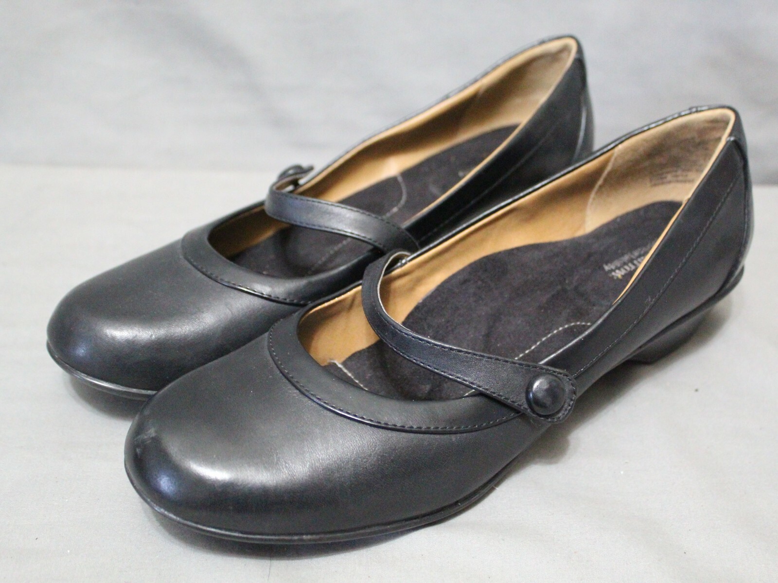 low heel black leather dress shoes size 