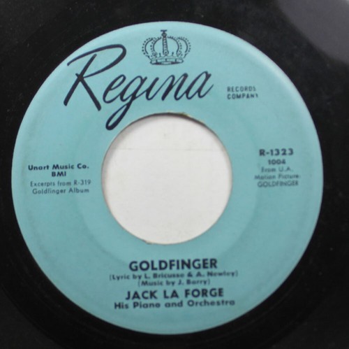 Soundtrack 45 Jack La Forge - Goldfinger (James Bond) / Zelda'S Theme On Regina - Bild 1 von 2