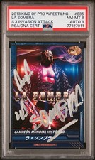 ANDRADE (LA SOMBRA) 2013 NEW JAPAN KING OF PRO WRESTLING SIGNED ROOKIE - PSA 8