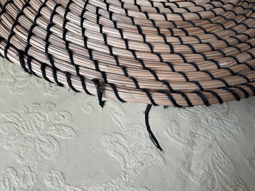 Placemats Extra Large Round Rattan Woven Table Mats Brown 36.5cm Approx Set x 6 - Picture 5 of 6