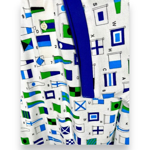 BROOKS BROTHERS New Men’s XXL Nautical Flags Polo Golf Shirt Blue Sail Pique 2XL - Picture 12 of 24