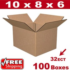 100- 10x8x6 Cardboard Boxes Mailing Packing Shipping Box 32ECT Corrugated Carton