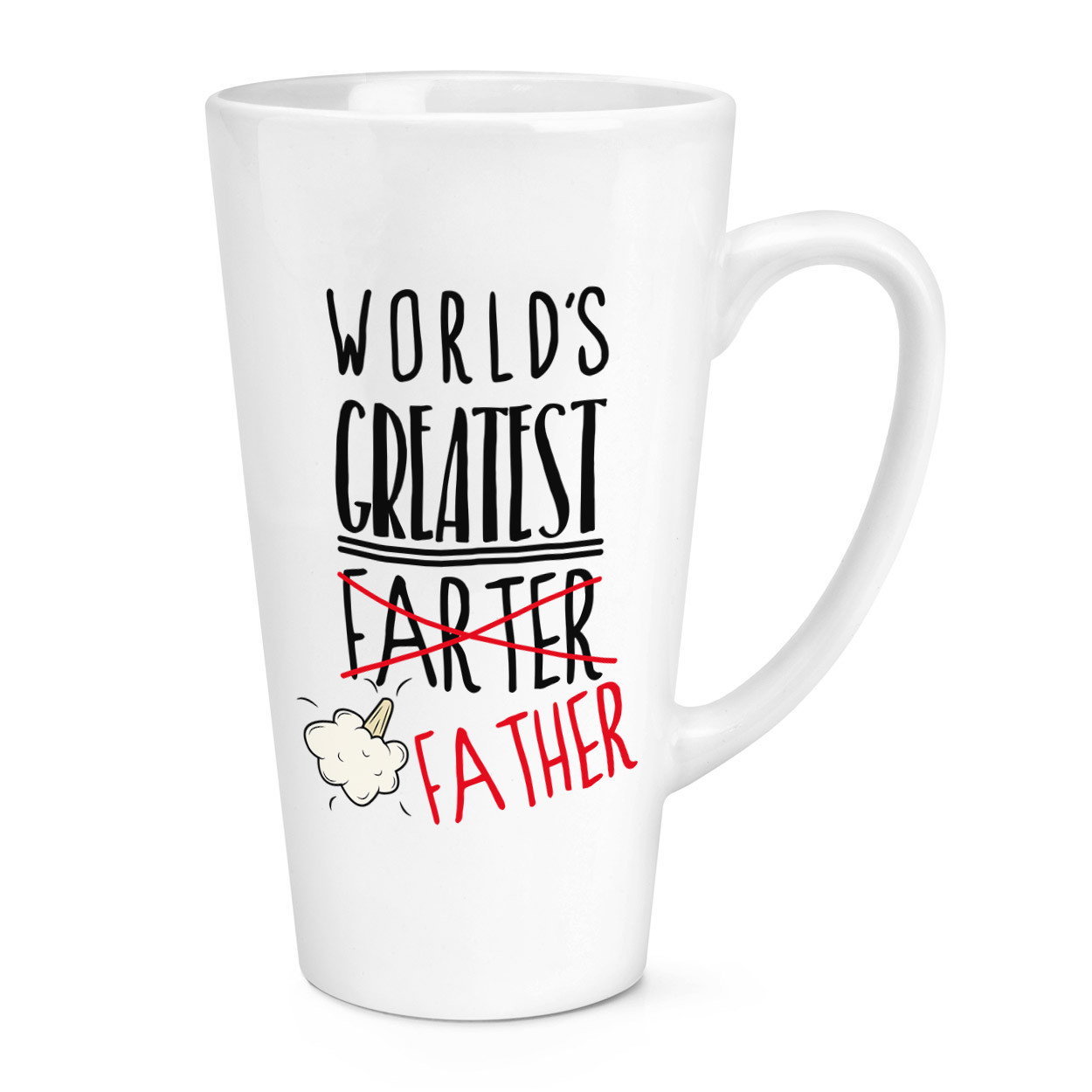 World's Greatest Farter Father 17oz Large Latte Mug Cup - Fathers Day
