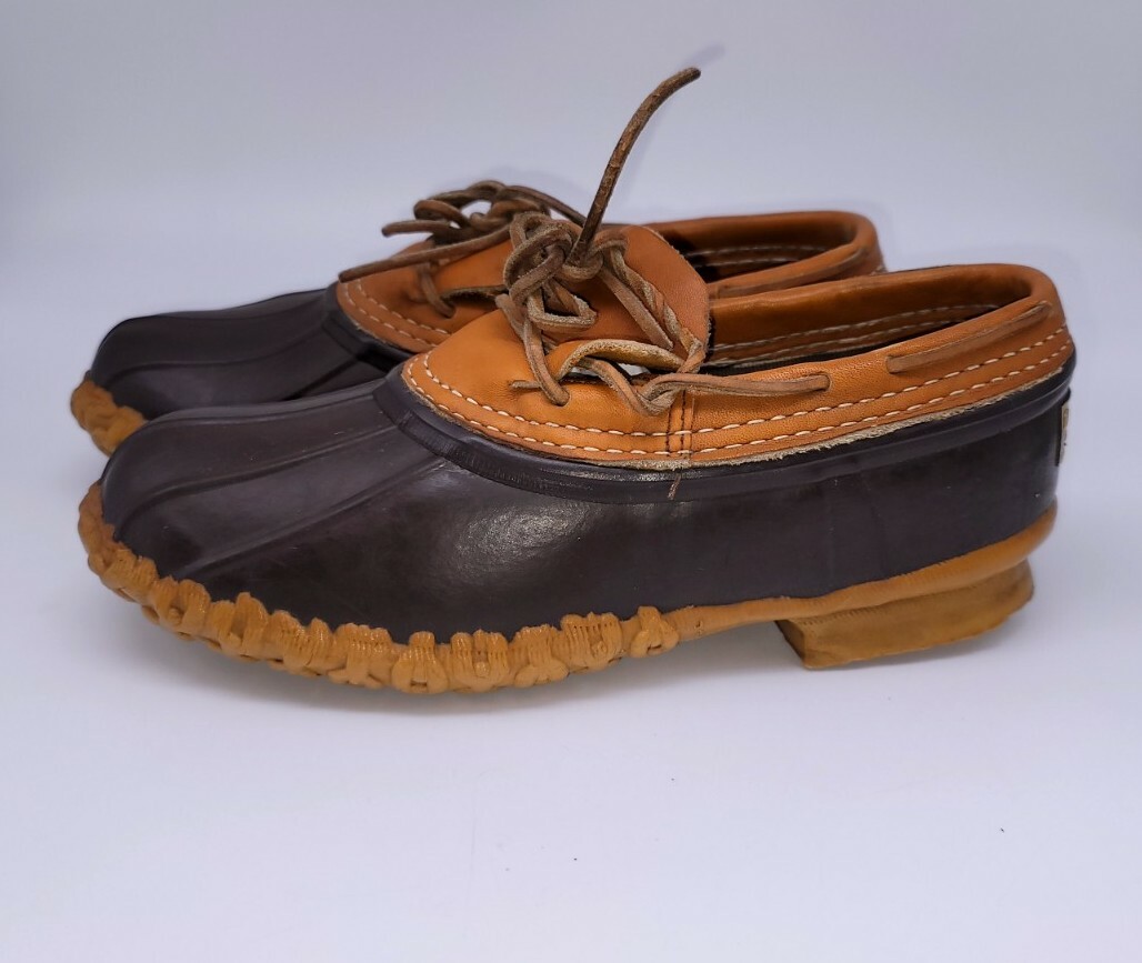 LL Bean Boots Low Duck Rubber Leather 