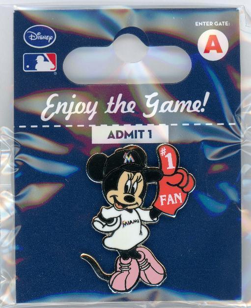 Marlins Disney Pin Choice Miami Florida 2013 2014 Minnie Mouse Mickey Mouse NiP