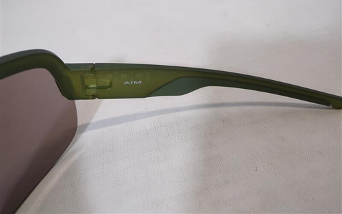 POC Aim Road Sunglasses Epidote Green Translucent - Velvet / Silver Mirror - Picture 6 of 11