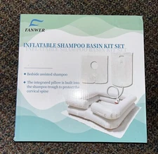 Fanwer Inflatable Shampoo Basin Kit Set - Bedside Assisted Shampoo