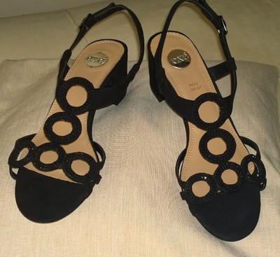 EXE Pumps Abend Schuhe Damen 39, Leder Straß, Schwarz Sommer TOP