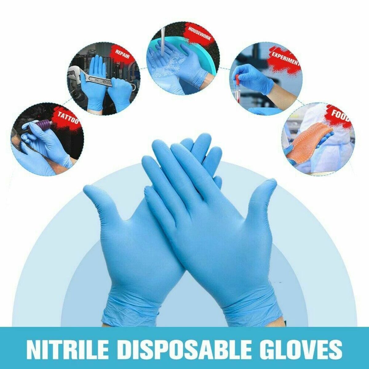 500PCS Nitrile /Poly Exam Gloves - Medical Grade, Powder Free, Latex Rubber Free 500PCS Nitrile /Poly Exam Gloves - Medical Grade, Powder Free, Latex Rubber Free