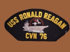 U.S NAVY SHIP HAT PATCH USS RONALD REAGAN CVN-76 HEAT TRANSFER PATCH USA MADE