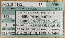 Bob Dylan & Santana - Walnut Creek Amphitheatre- Sunday, September 19, 1993