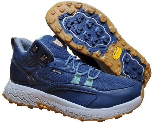 New Balance Hiking Shoes Men Sz 12 Blue Fresh Foam X Hierro Mid GORETEX MTHIMCTE