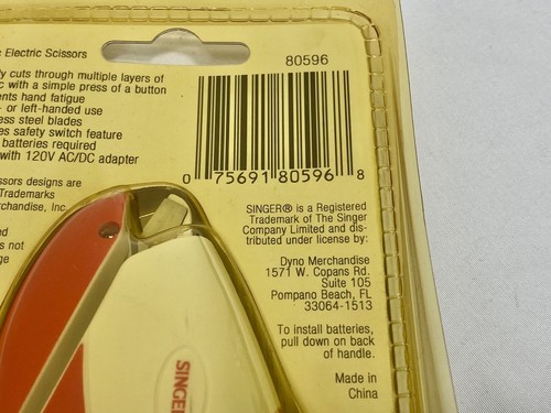 Singer Battery Powered Fabric Scissors New Old Stock - Picture 5 of 5
