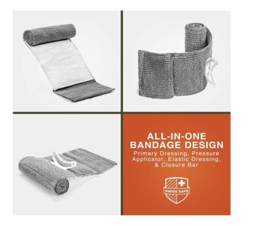 Trauma Wound & Hemorrhage Control Emergency Compression Bandages (1PK) - 第 7/7 張圖片