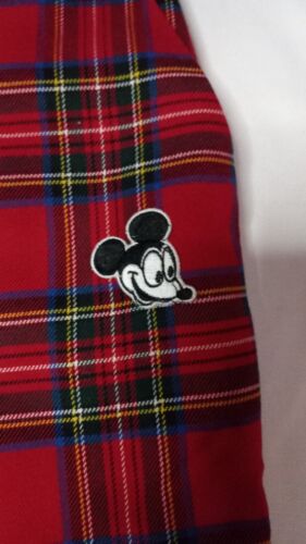 Disney X Forever 21 rot karierte Hose Mickey Mouse Patch Tartan Größe XS - Bild 2 von 6