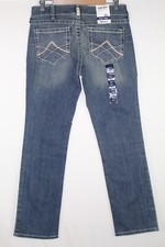 Ariat Women's Jeans R.E.A.L. Mid Rise Straight Stretch Rainstorm Blue 10017217