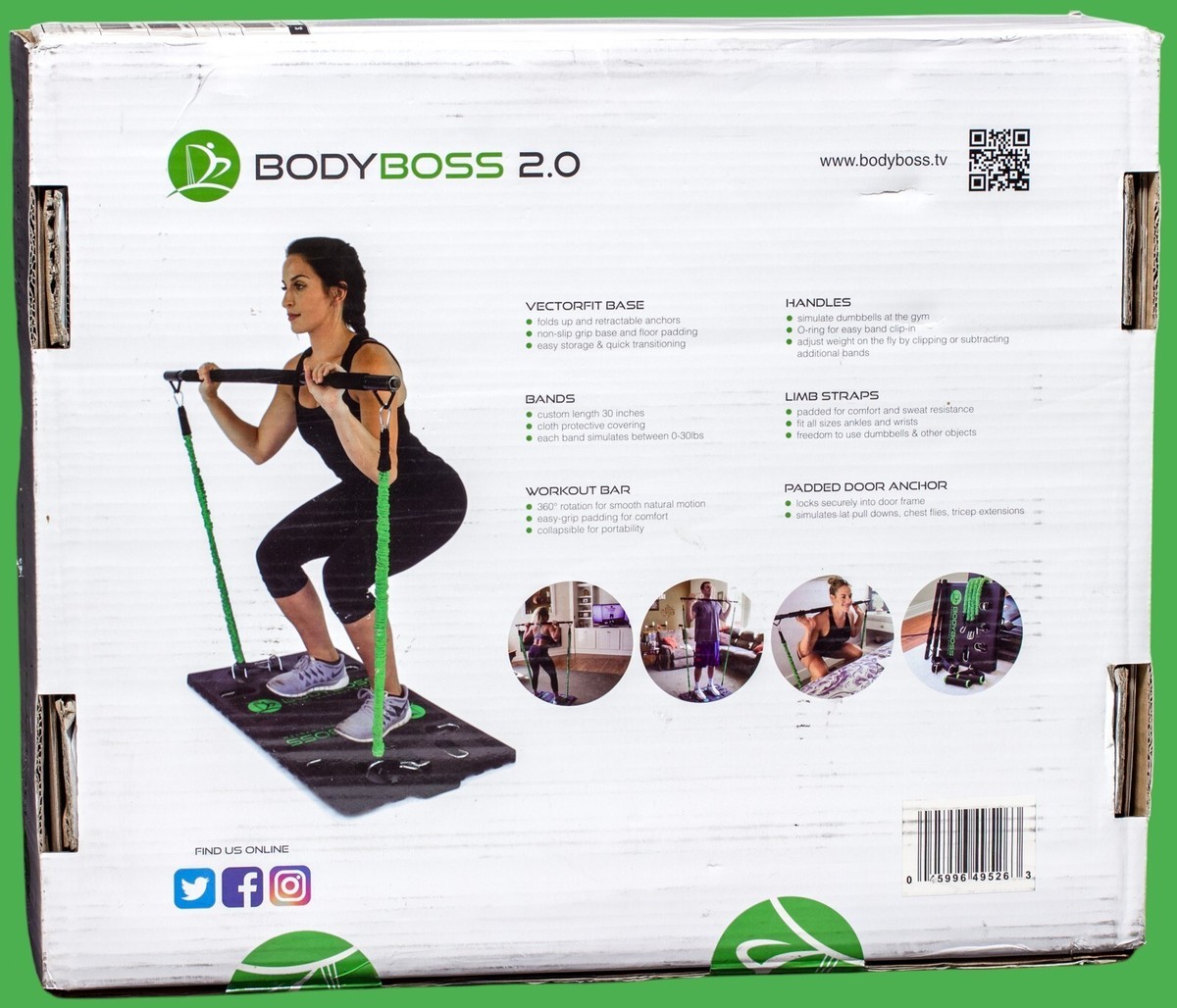 Home Gym BodyBoss Full Portable Work On Mercar Resstance