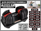 Adjustable Dumbbell 24kg Home Gym 15 In 1 Quick Dial Smart Exercise Fitness Hand