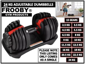 Dumbbell réglable 24kg Gymnase à domicile 15 Dans 1 Cadran rapide Smart Exercice Fitness Hand