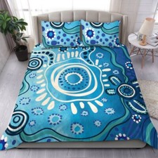 Australian Traditional Aboriginal Polka Dot Art Bedding Set Single Double Bed